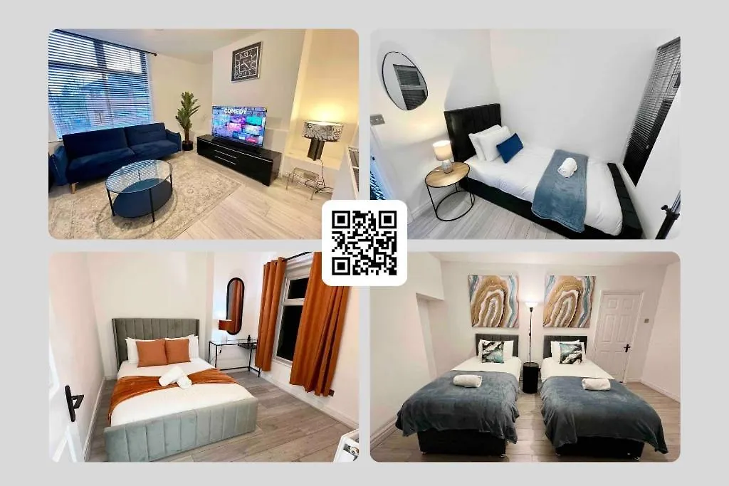 Modern 4 Bedroom House - 8 Beds - Contractors - Free Parking - Large Family Mánchester